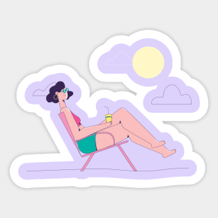 Sunbath! Sticker